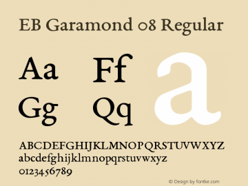 EB Garamond 08 Regular Version 0.016图片样张