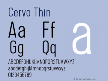 Cervo Thin Version 1.000 2014 initial release图片样张
