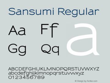 Sansumi Regular 1.1 2007-02-15 Font Sample