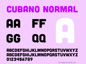 Cubano Normal Version 1.001;PS 001.001;hotconv 1.0.56;makeotf.lib2.0.21325图片样张