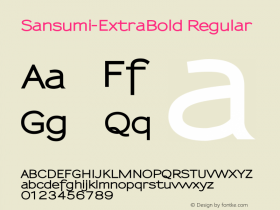Sansumi-ExtraBold Regular 1.1 Font Sample