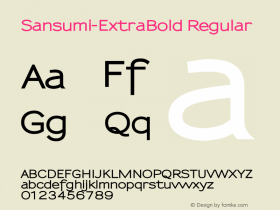 Sansumi-ExtraBold Regular 1.1图片样张