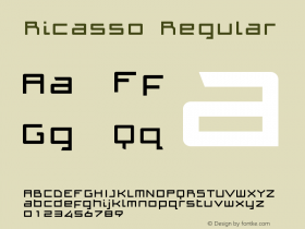 Ricasso Regular Version 1.001;PS 001.001;hotconv 1.0.56图片样张