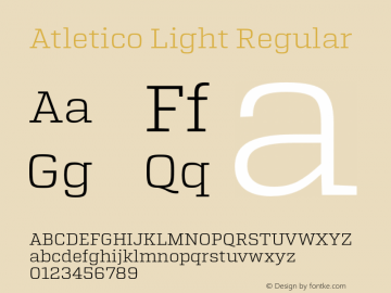 Atletico Light Regular Version 1.000 2014图片样张