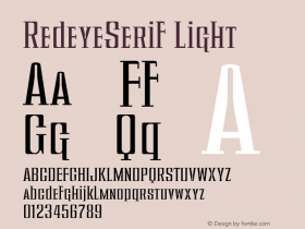 RedeyeSerif Light 001.000图片样张