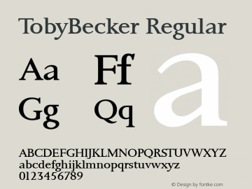 TobyBecker Regular 001.000图片样张