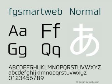 fgsmartweb Normal Version Font Sample