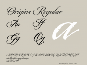 Origins Regular Version 2.000 Font Sample