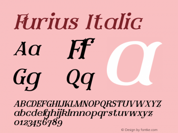 Furius Italic Version 1.000 | wf jerry图片样张