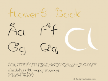 flower3 Book Version 1.0 Font Sample