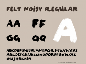 Felt Noisy Regular Version 001.000 Font Sample