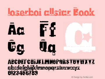 loserboi allstar Book Version 1.00 February 27, 20 Font Sample
