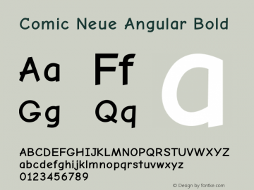 Comic Neue Angular Bold 1.000图片样张