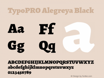 TypoPRO Alegreya Black Version 1.003图片样张