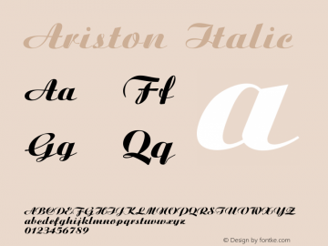 Ariston Italic 1.0图片样张
