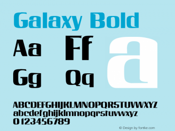 Galaxy Bold Rev. 003.000 Font Sample
