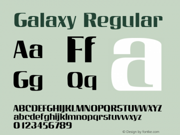 Galaxy Regular Rev. 003.000 Font Sample