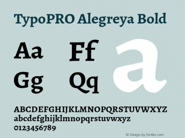 TypoPRO Alegreya Bold Version 1.003图片样张