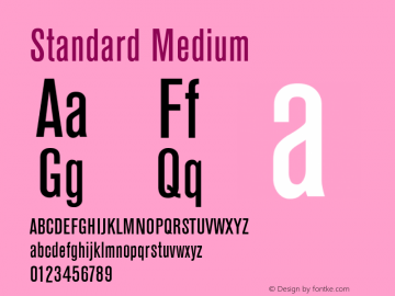 Standard Medium 001.000 Font Sample