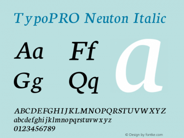 TypoPRO Neuton Italic Version 1.43图片样张