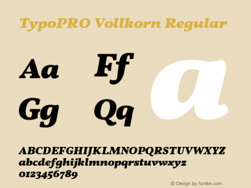 TypoPRO Vollkorn Regular Version 2.001图片样张