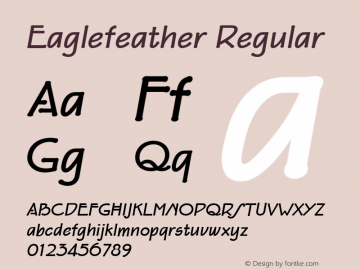 Eaglefeather Regular 001.000 Font Sample