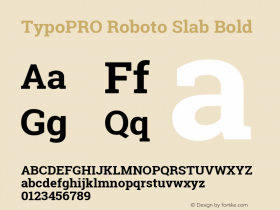 TypoPRO Roboto Slab Bold Version 1.100263; 2013; ttfautohint (v0.94.20-1c74) -l 8 -r 12 -G 200 -x 14 -w 