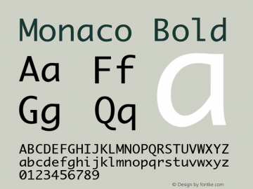 Monaco Bold 7.0d1e1图片样张