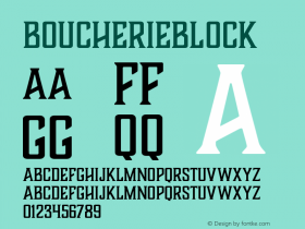 BoucherieBlock ☞ Version 1.000;com.myfonts.laura-worthington.boucherie.block.wfkit2.4h5Y图片样张