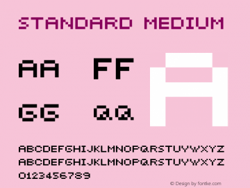 Standard Medium 001.000 Font Sample