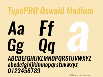 TypoPRO Oswald Medium 3.0; ttfautohint (v0.94.23-7a4d-dirty) -l 8 -r 50 -G 150 -x 0 -w 