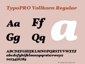 TypoPRO Vollkorn Regular Version 2.001 Font Sample