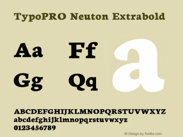 TypoPRO Neuton Extrabold Version 1.43图片样张