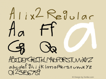 Alix2 Regular Version 2.00 Font Sample