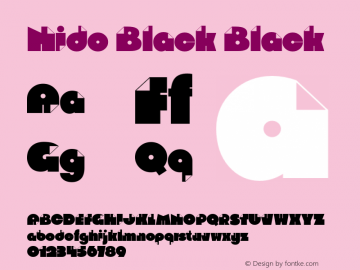 Nido Black Black Version 1.000 Font Sample