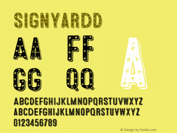 SignyardD ☞ Version 1.000;com.myfonts.easy.albatross.signyard.3d.wfkit2.version.4hqc Font Sample