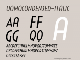 UomoCondensed-Italic ☞ 1.000;com.myfonts.latinotype.uomo.condensed-italic.wfkit2.4gUi Font Sample