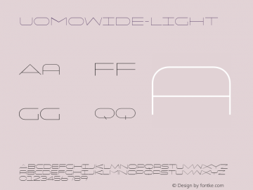 UomoWide-Light ☞ Version 1.000;PS 001.001;hotconv 1.0.56;com.myfonts.latinotype.uomo.wide-light.wfkit2.4gUH图片样张