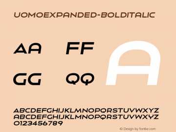 UomoExpanded-BoldItalic ☞ 1.000;com.myfonts.latinotype.uomo.expanded-bold-italic.wfkit2.4gUs图片样张