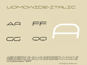 UomoWide-Italic ☞ 1.000;com.myfonts.latinotype.uomo.wide-italic.wfkit2.4gUG Font Sample