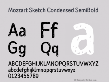 Mozzart Sketch Condensed SemiBold Version 1.000图片样张