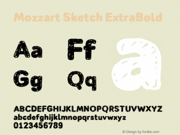 Mozzart Sketch ExtraBold Version 1.000图片样张