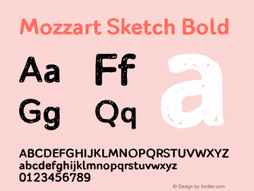 Mozzart Sketch Bold Version 1.000图片样张