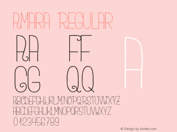 Amara Regular Version 1.00 2014 Font Sample