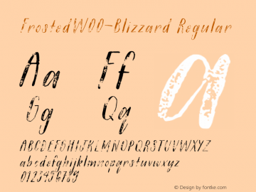 FrostedW00-Blizzard Regular Version 1.10 Font Sample