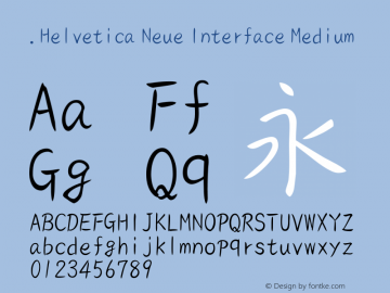 .Helvetica Neue Interface Medium 9.0d51e1图片样张
