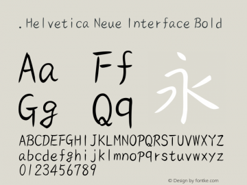 .Helvetica Neue Interface Bold 9.0d49e3 Font Sample