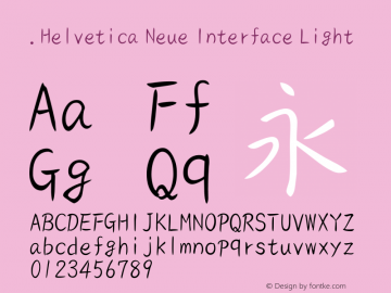 .Helvetica Neue Interface Light 9.0d56e1图片样张