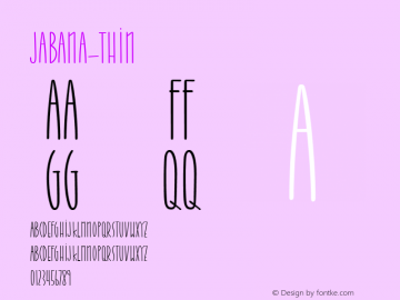 Jabana-Thin ☞ Version 1.000;com.myfonts.nils-types.jabana.thin.wfkit2.47Yc图片样张