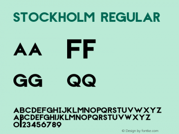 Stockholm Regular Unknown图片样张